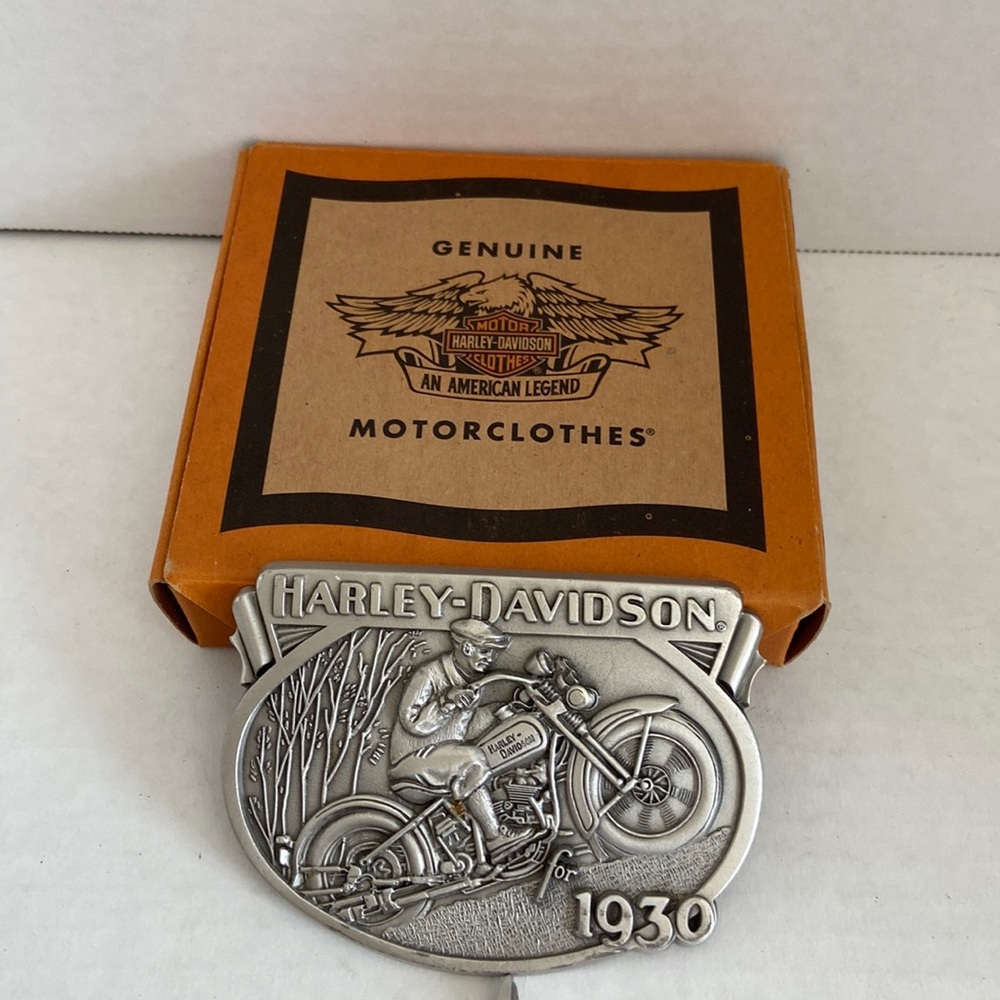Harley Davidson RARE Hill Climb pewter Belt buckle 1930